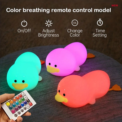 DuckDream: Soft Silicone Night Light for Kids