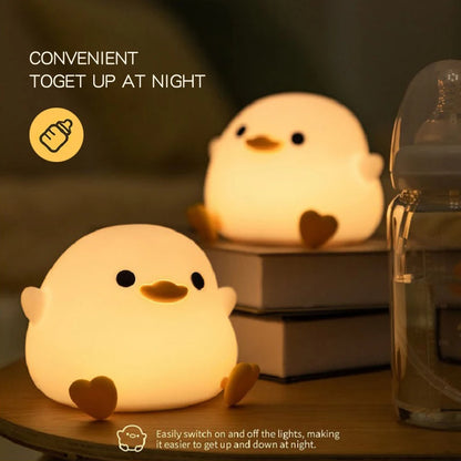 DuckDream: Soft Silicone Night Light for Kids