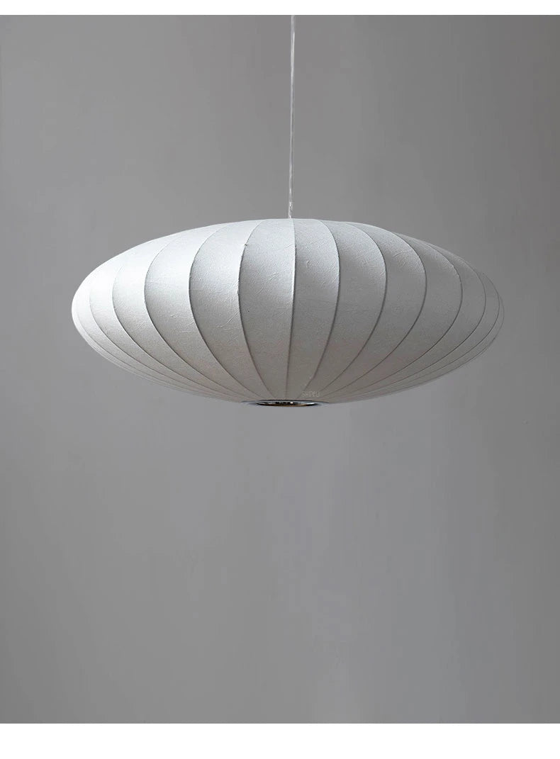 SereneSilk - Japanese Wabi-Sabi Silk Pendant Lamp