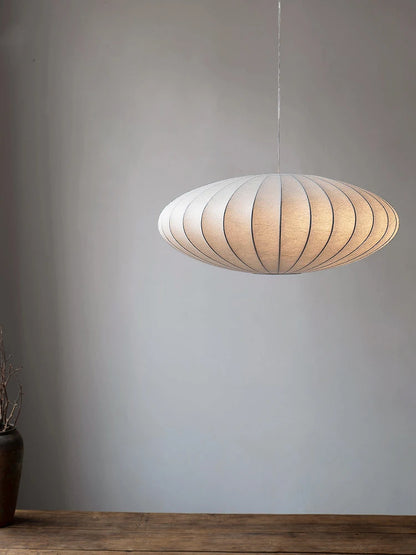 SereneSilk - Japanese Wabi-Sabi Silk Pendant Lamp