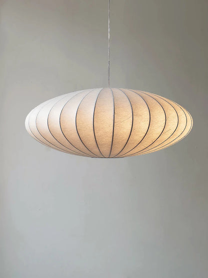 SereneSilk - Japanese Wabi-Sabi Silk Pendant Lamp